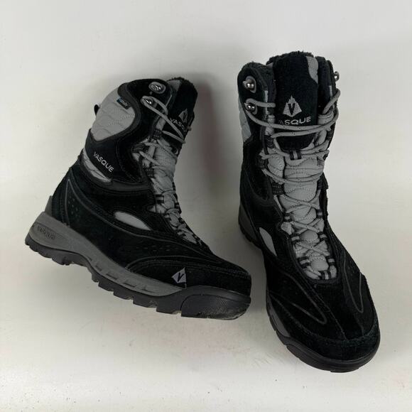 Vasque Pow Pow UltraDry Snow Boots Women's 8.5 Black Lace-Up Waterproof Mid-Calf - Picture 1 of 10